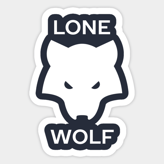 Lone Wolf Introvert T-Shirt Sticker by happinessinatee